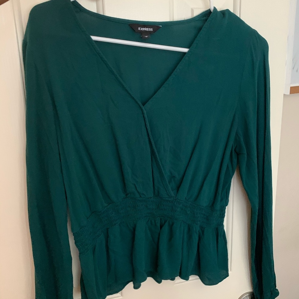 Emerald green blouse